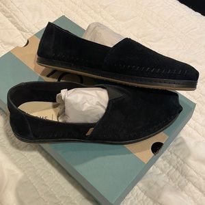 Toms Alpargata Black Suede Shoes